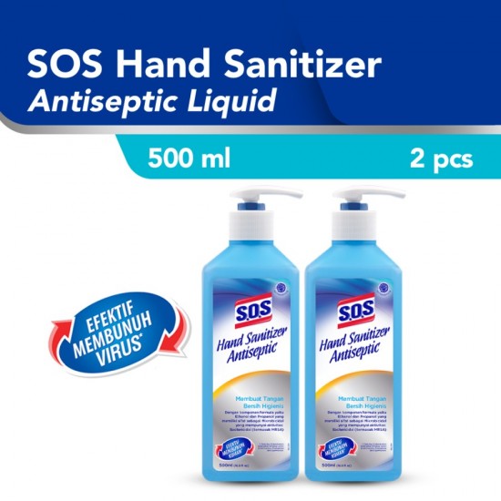 SOS Hand Sanitizer Botol [500 mL] / 2 pcs