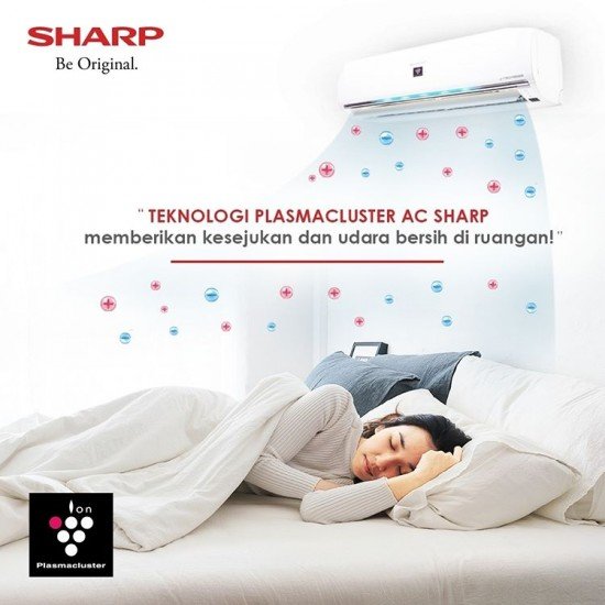 Sharp AH-XP10UHY AC Split New J-Tech Inverter with Plasmacluster Series 1 Pk