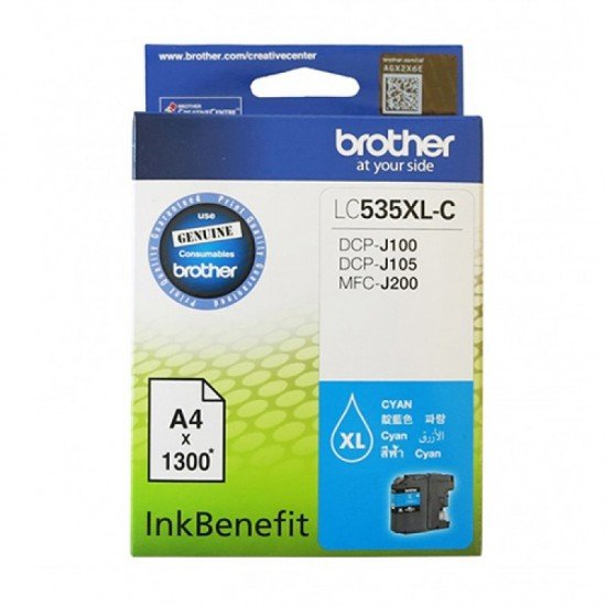 BROTHER Cyan Ink Cartridge LC-535XLC