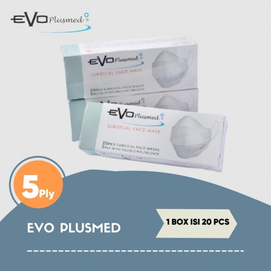 Evo Plusmed Masker Medis 5ply 4D 1box - Putih