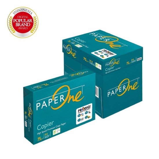PaperOne Kertas Fotocopy F4 75gr - 1 Box = 5 Ream
