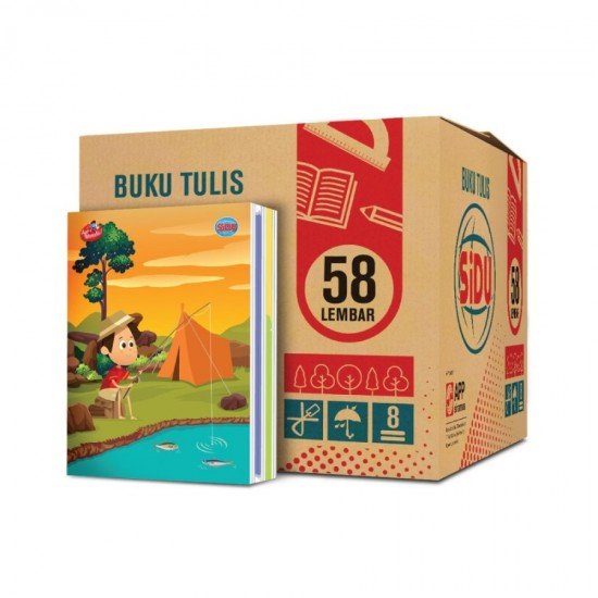 SiDU Buku Tulis 58 Lembar - 1 Boks - 24 pack